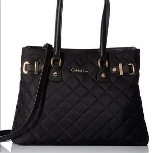 Calvin Klein Florence Nylon Quilted Handbag Rare